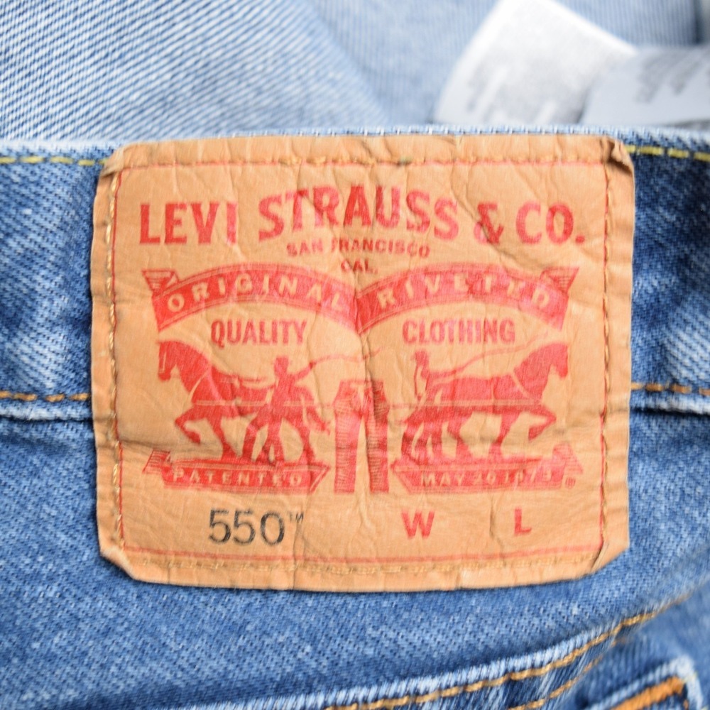 Levi's 550 Relaxed Fit Tapered Denim Blue Jeans Men's Size 48x29 Big & Tall - Picture 6 of 12